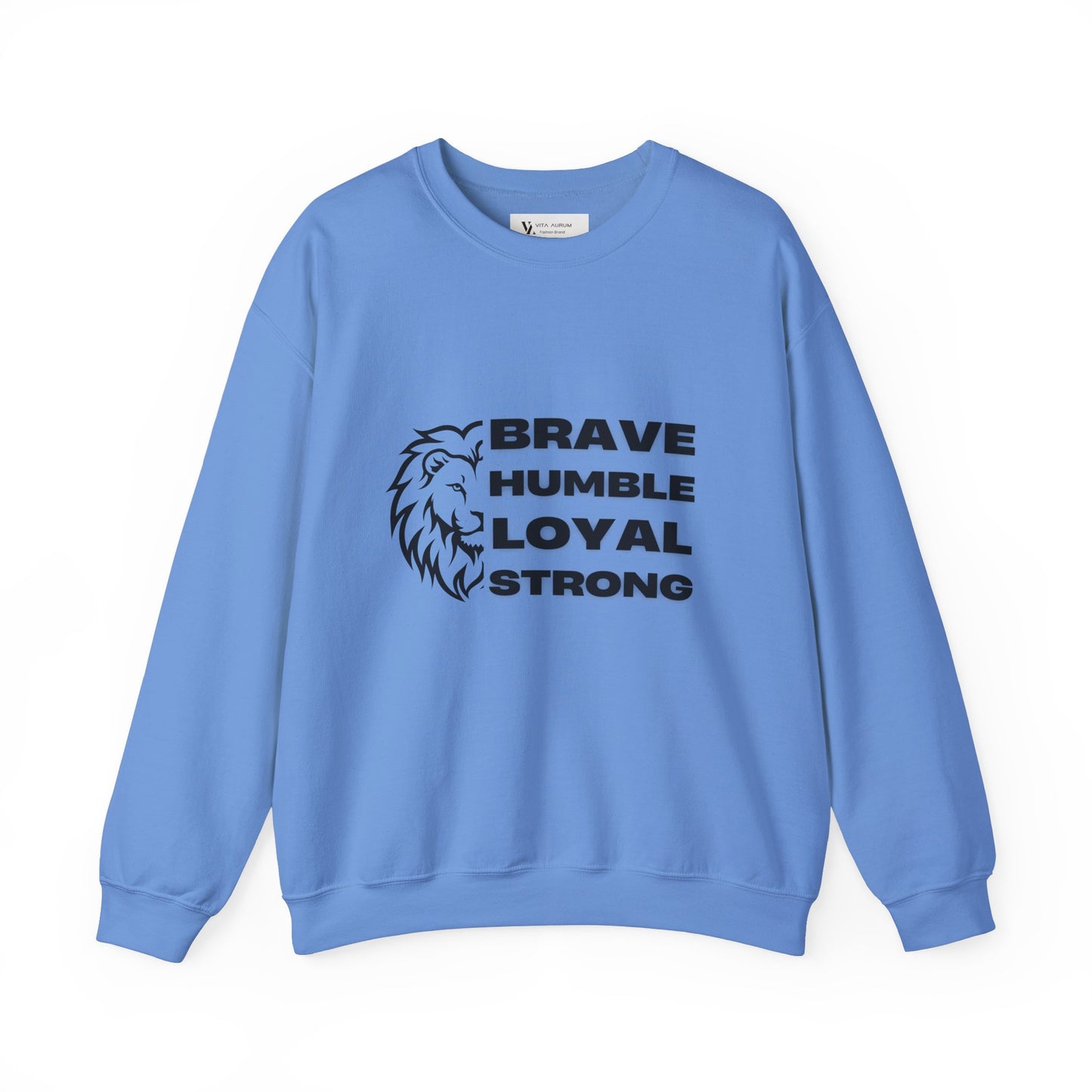 Unisex Heavy Blend™ Crewneck Sweatshirt Brave Humble Loyal Strong Lion