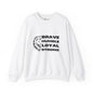 Unisex Heavy Blend™ Crewneck Sweatshirt Brave Humble Loyal Strong Lion