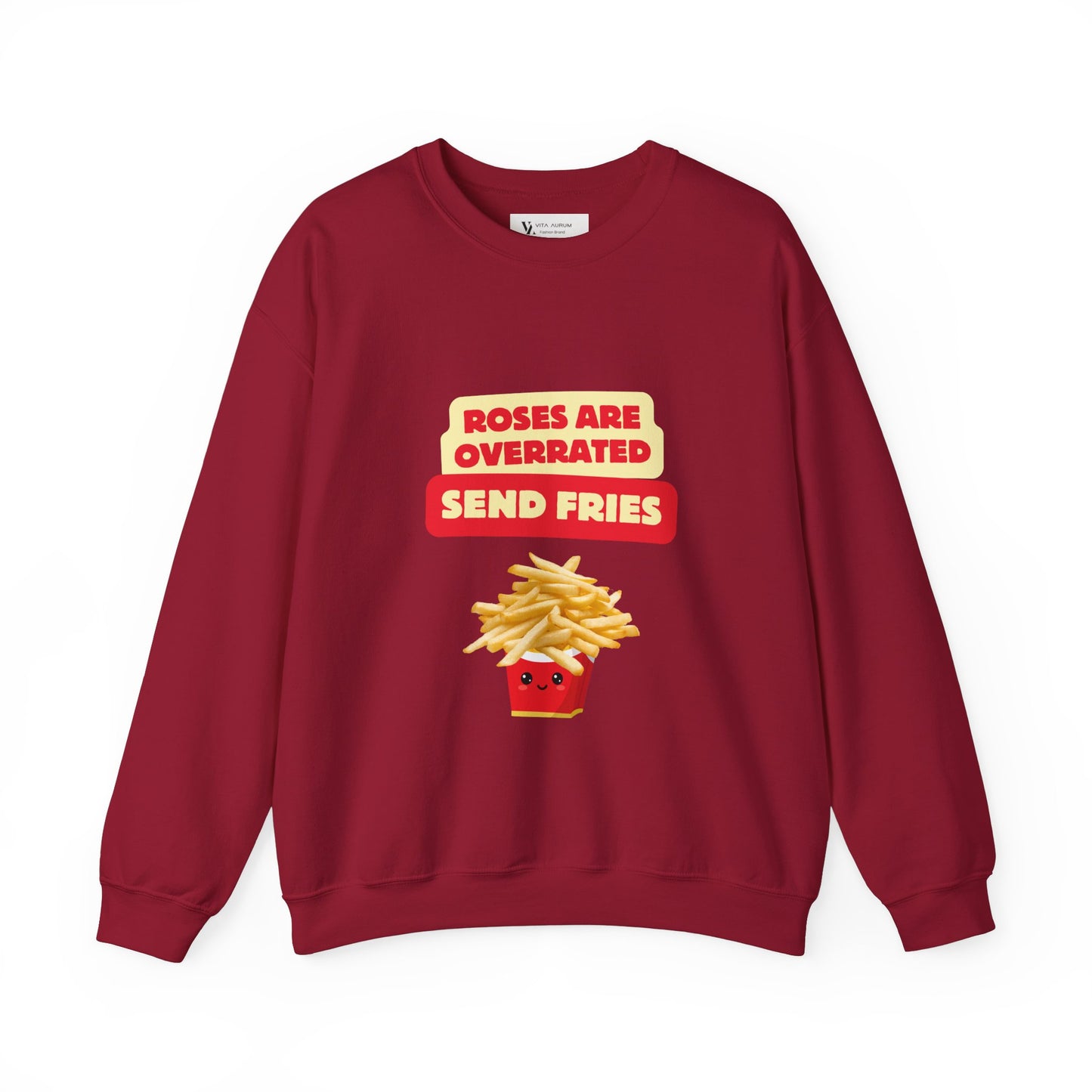Unisex Heavy Blend™ Crewneck Sweatshirt "Roses Are Overrated Send Fries"