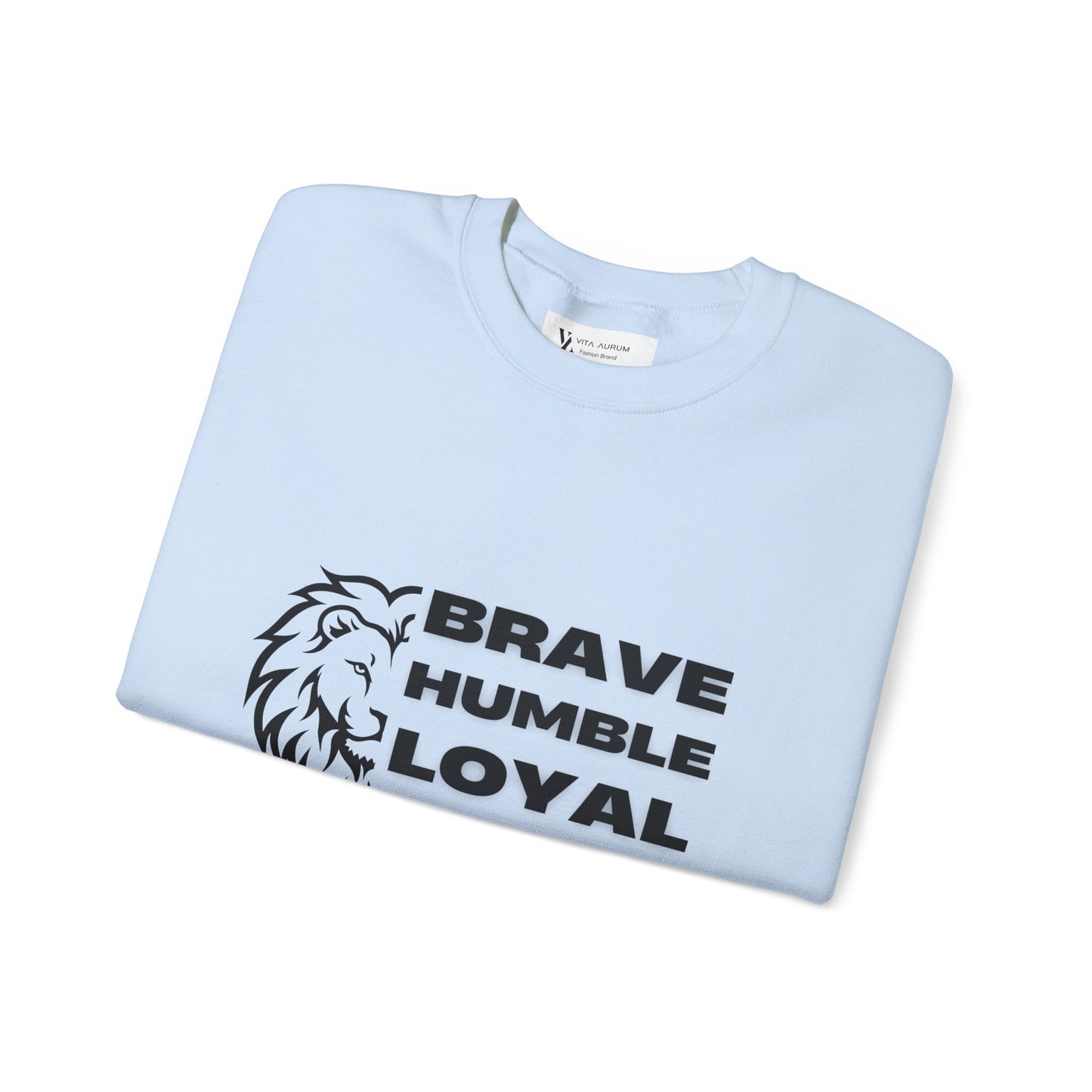 Unisex Heavy Blend™ Crewneck Sweatshirt Brave Humble Loyal Strong Lion