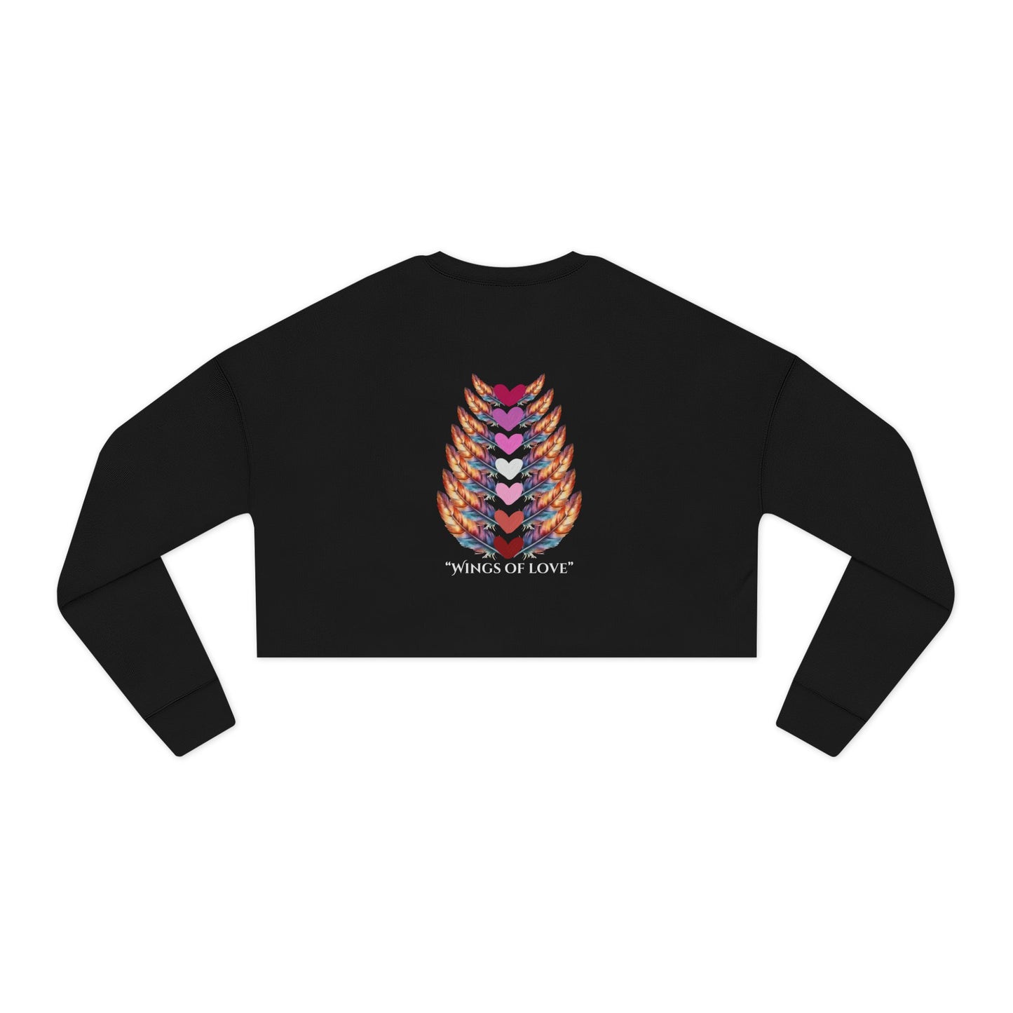Women's Cropped Sweatshirt Relaxed Fit "Wings of Love"