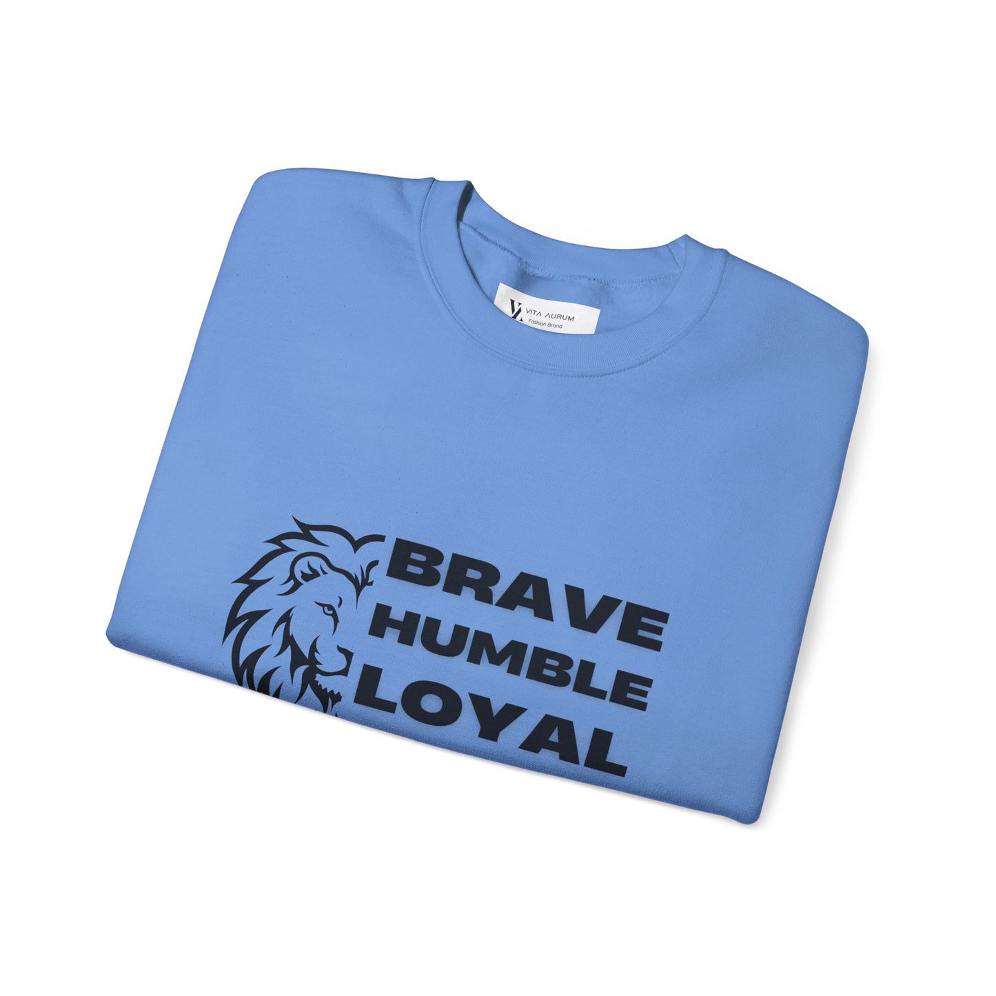 Unisex Heavy Blend™ Crewneck Sweatshirt Brave Humble Loyal Strong Lion