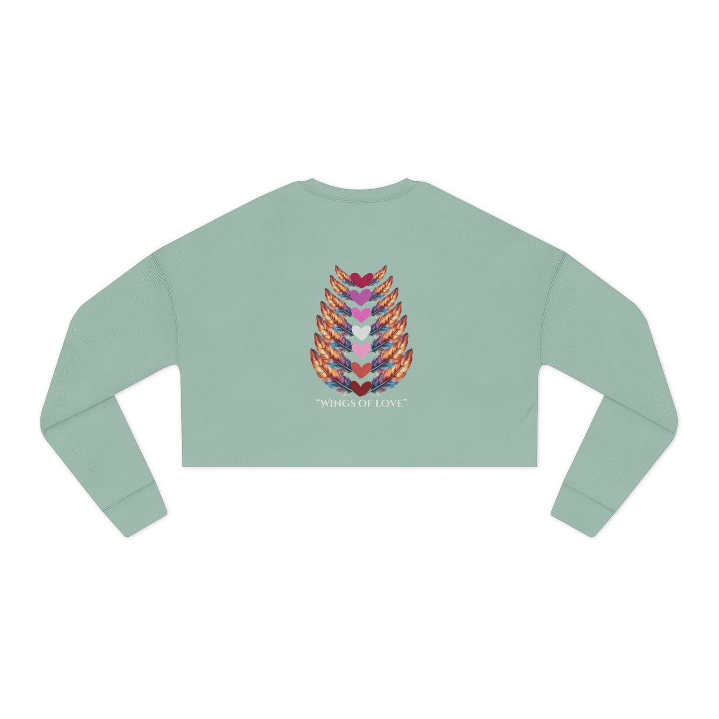 Women's Cropped Sweatshirt Relaxed Fit "Wings of Love"