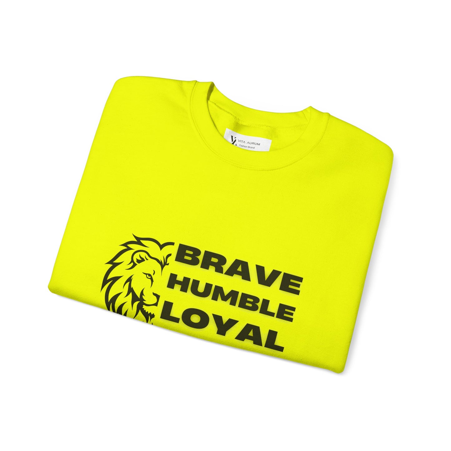Unisex Heavy Blend™ Crewneck Sweatshirt Brave Humble Loyal Strong Lion