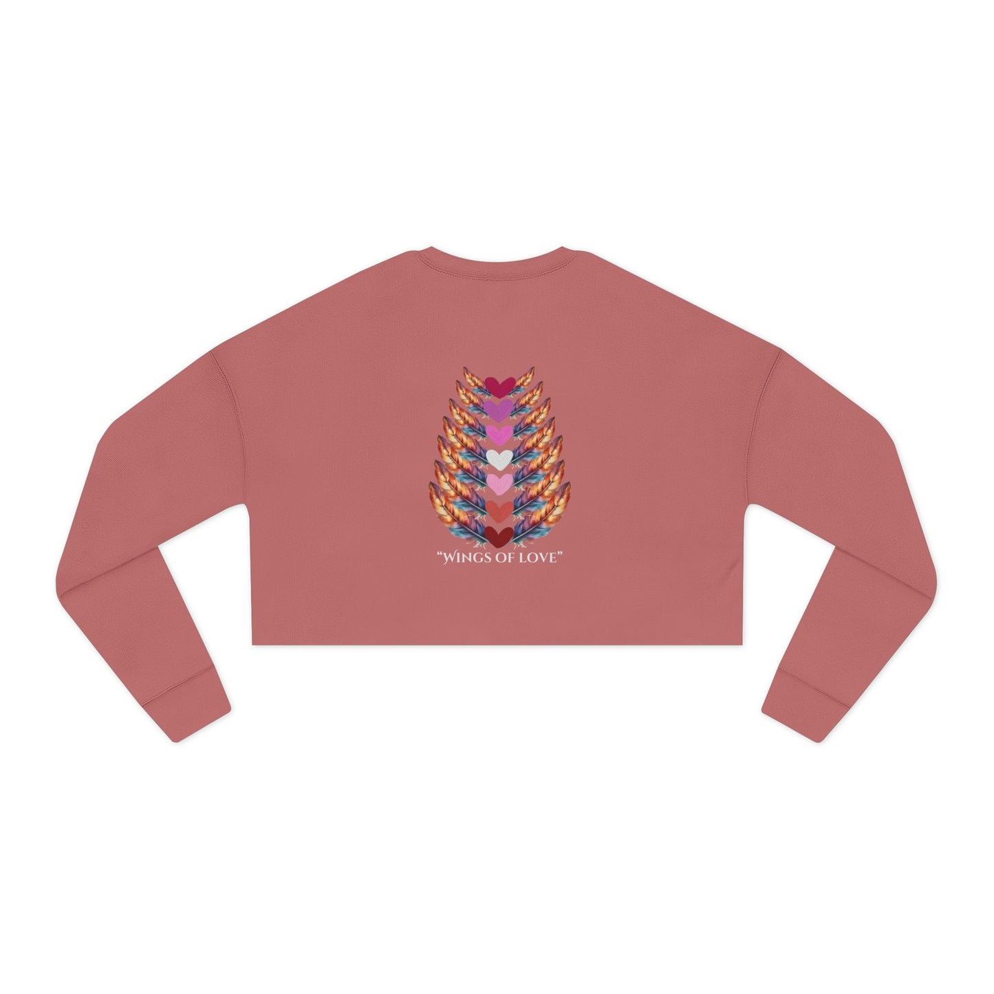 Women's Cropped Sweatshirt Relaxed Fit "Wings of Love"