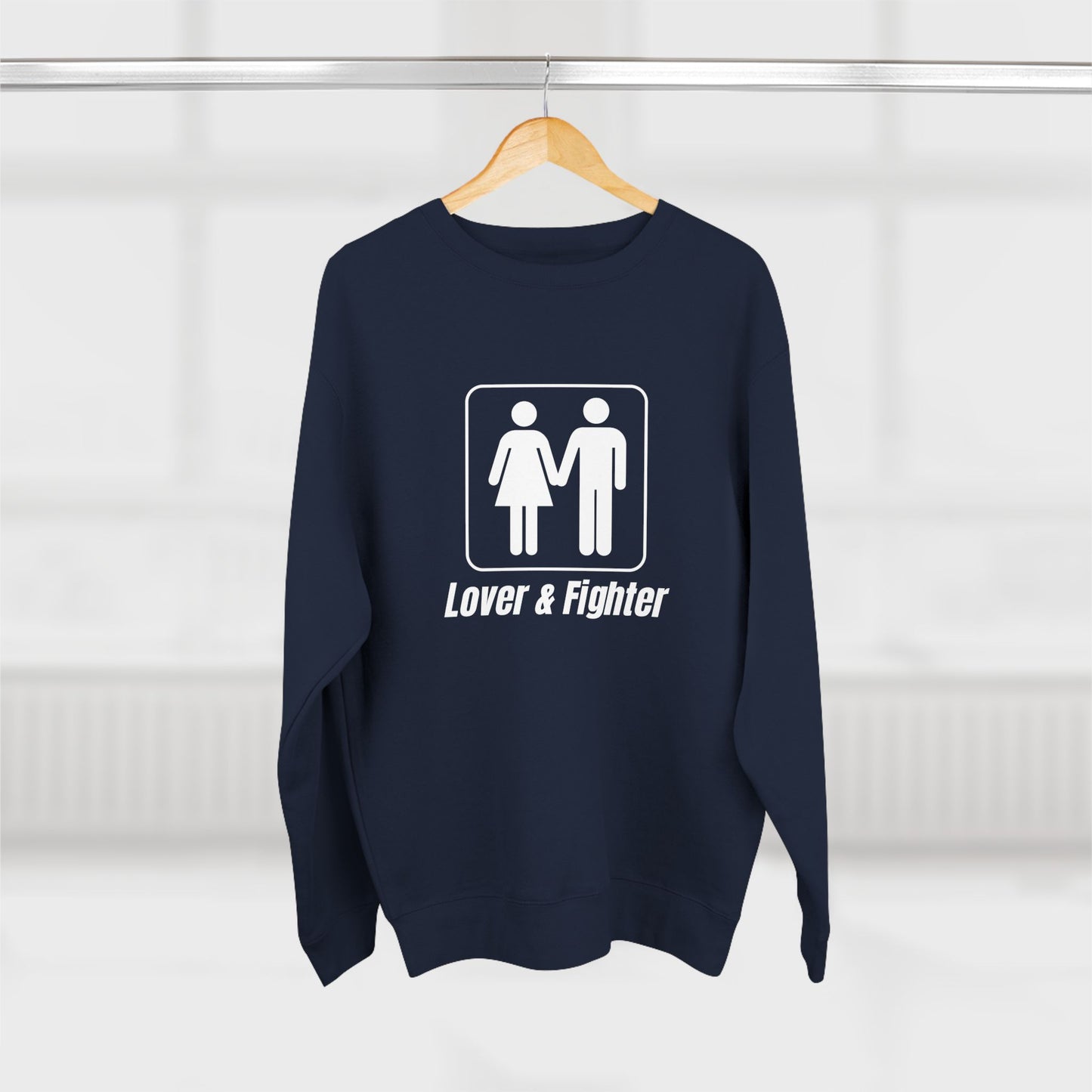 Premium Crew Neck Sweatshirt "Lover & Fighter"