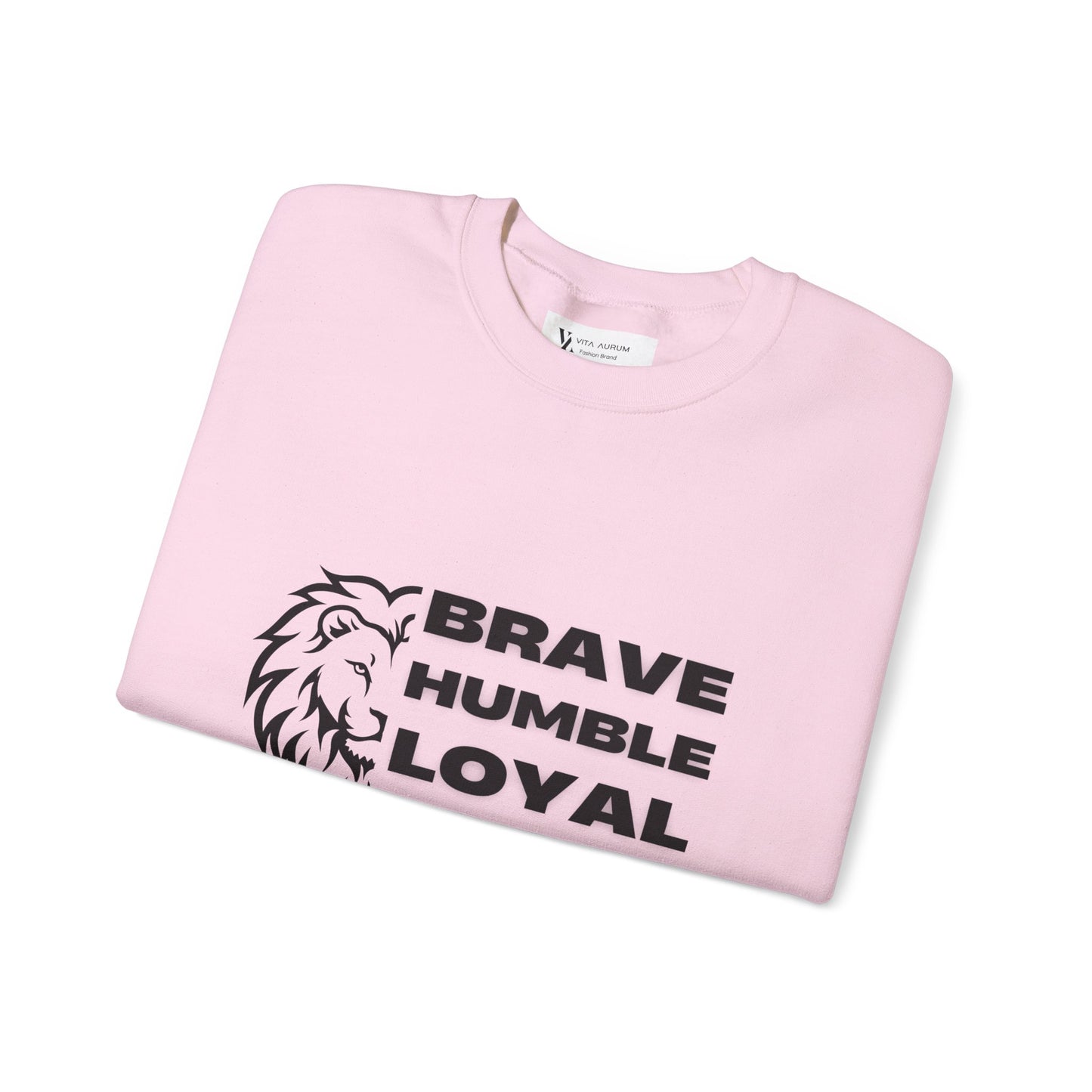 Unisex Heavy Blend™ Crewneck Sweatshirt Brave Humble Loyal Strong Lion