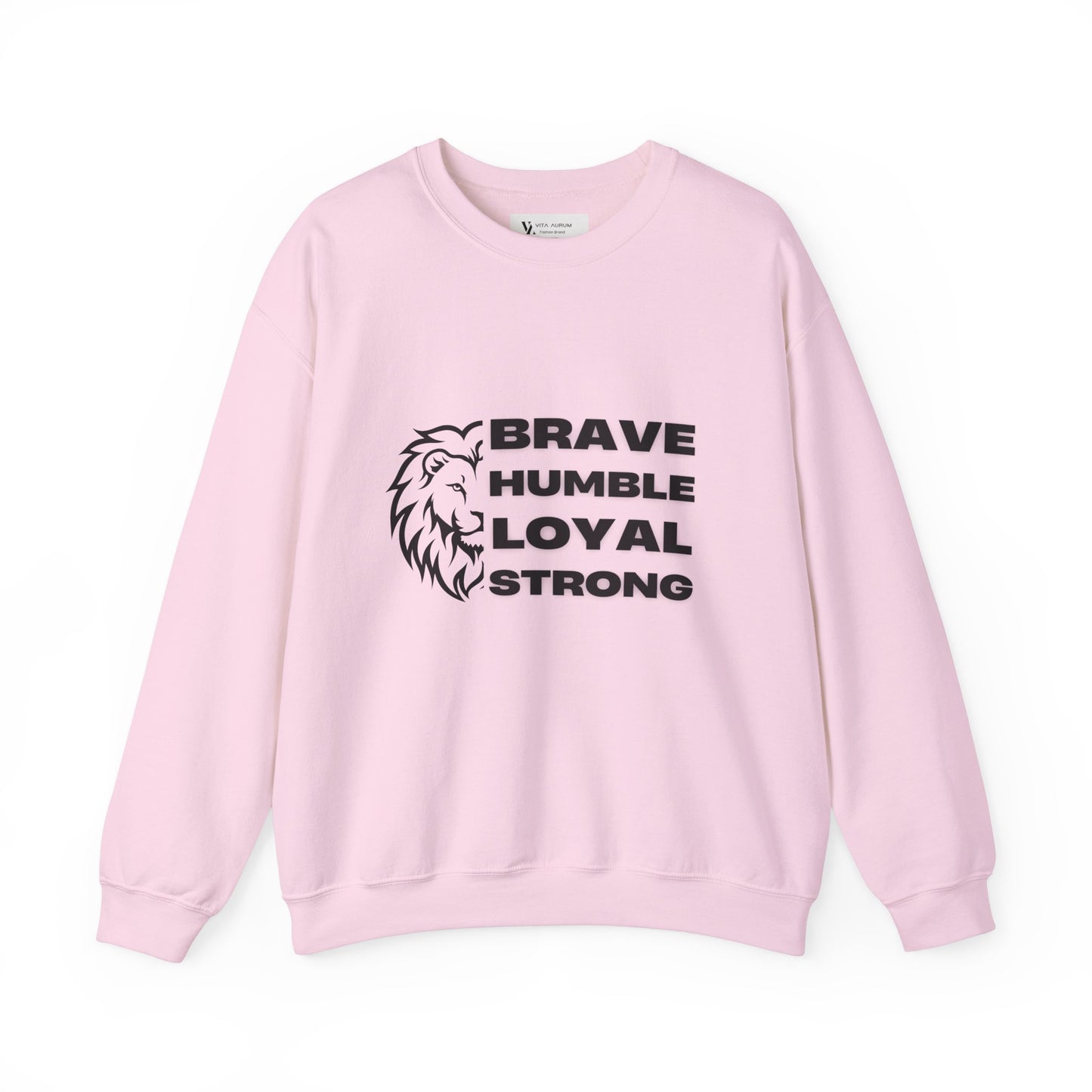Unisex Heavy Blend™ Crewneck Sweatshirt Brave Humble Loyal Strong Lion
