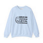 Unisex Heavy Blend™ Crewneck Sweatshirt Brave Humble Loyal Strong Lion