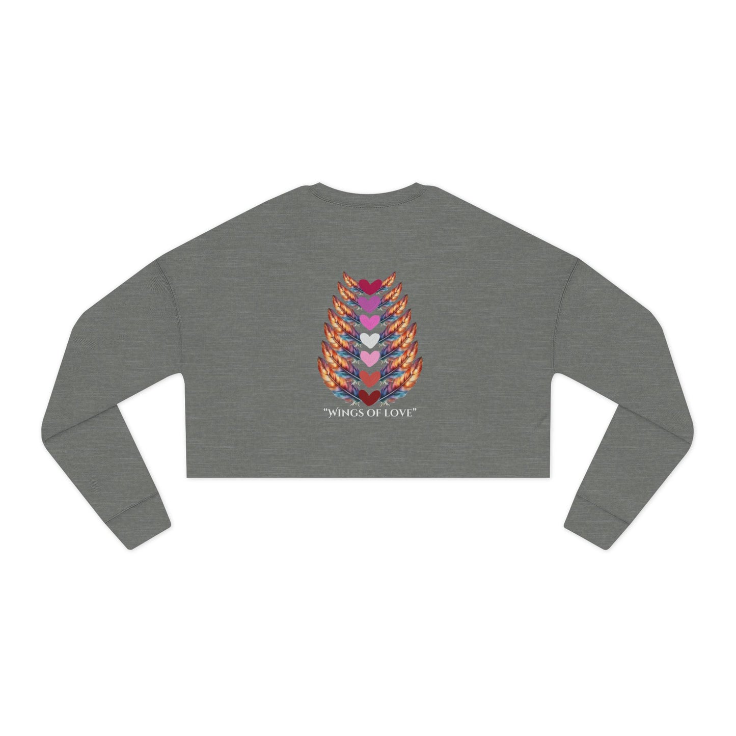 Women's Cropped Sweatshirt Relaxed Fit "Wings of Love"